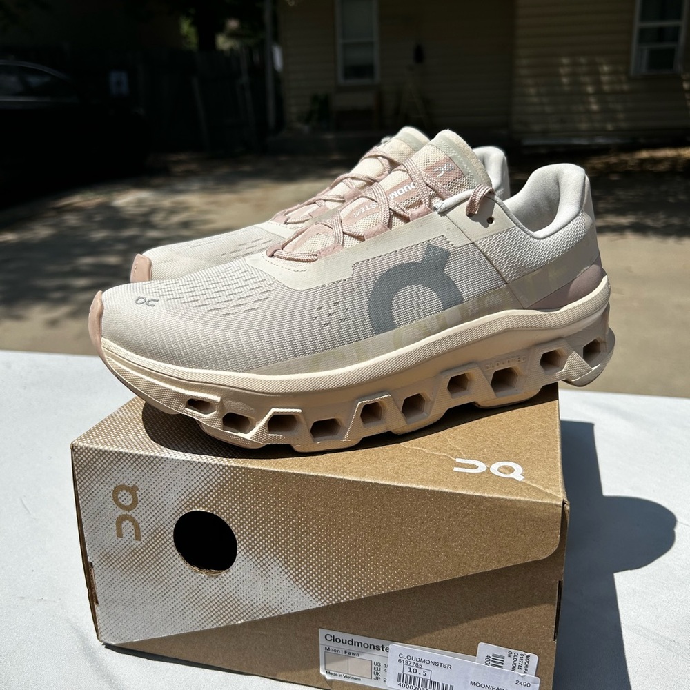 On Running Women's Cloudmonster Shoes - Moonfawn. Size 10.5.